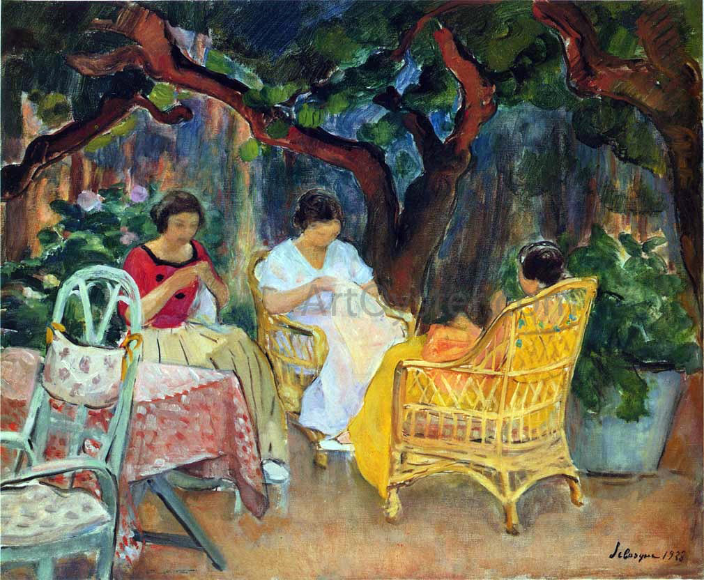Henri Lebasque Afternoon in the Garden - Canvas Print
