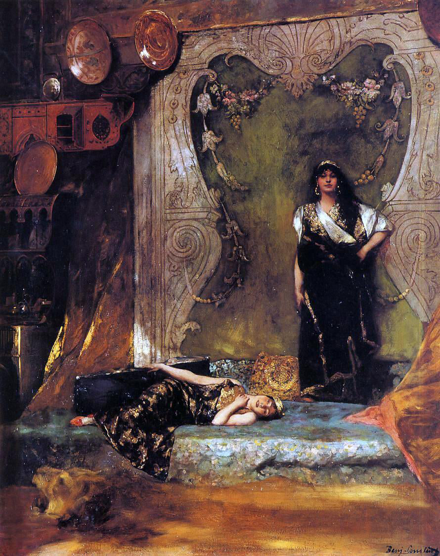 Jean-Joseph Benjamin Constant Afternoon Langour - Canvas Print