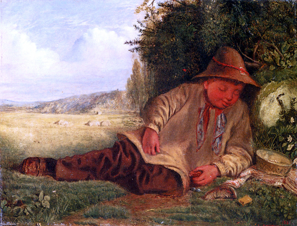 James Smetham Afternoon Rest - Canvas Print