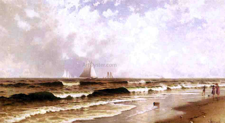 Alfred Thompson Bricher Afternoon, Southampton Beach - Canvas Print