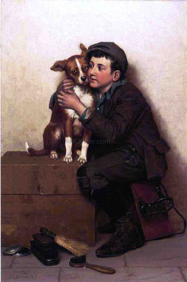 John George Brown Against His Will - Canvas Print