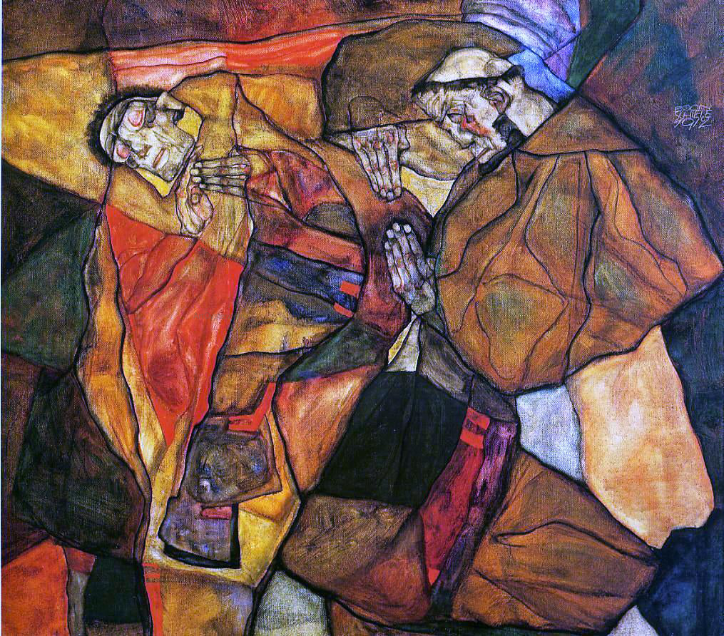 Egon Schiele Agony - Canvas Print