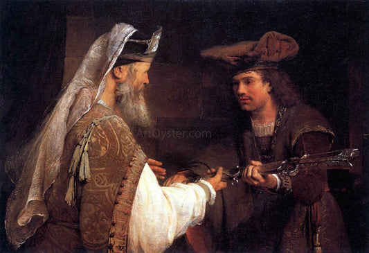 Aert De Gelder Ahimelech Giving the Sword of Goliath to David - Canvas Print