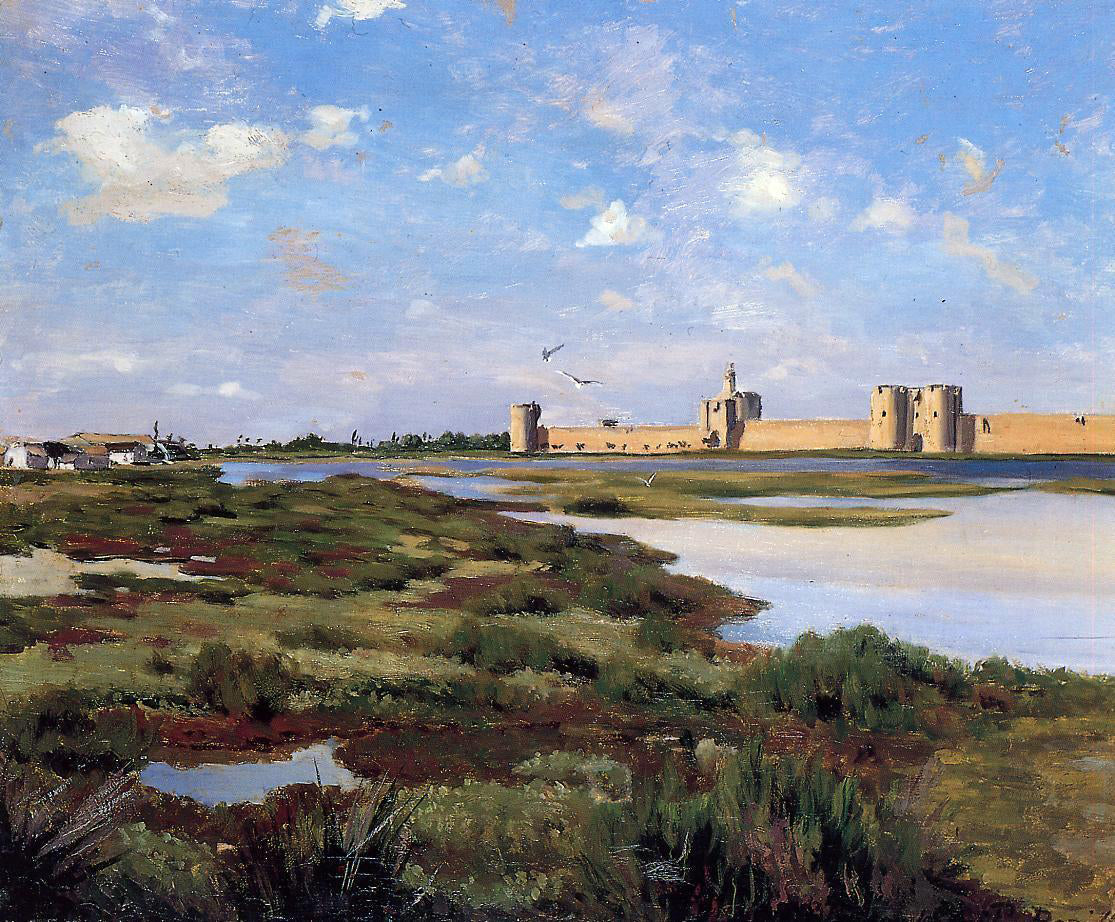 Jean Frederic Bazille Aigues-Mortes - Canvas Print