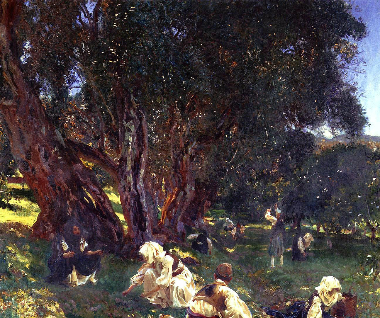 John Singer Sargent Albanian Olive Gatherers - Canvas Print