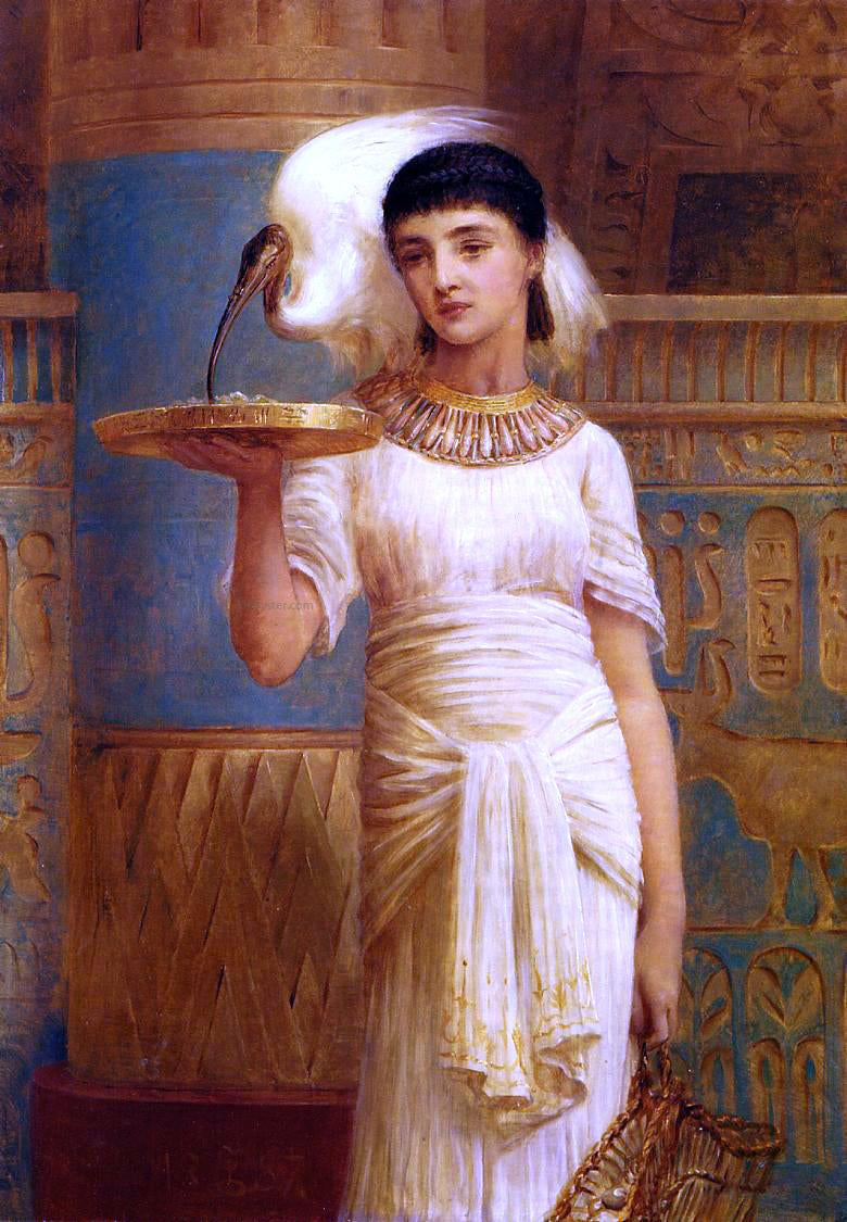 Edwin Longsden Long Alethe, Attendent of the Sacred Ibis - Canvas Print