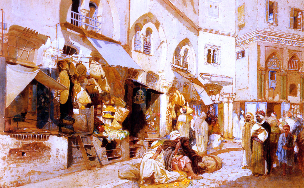 Louis Comfort Tiffany Algerian Shops - Canvas Print
