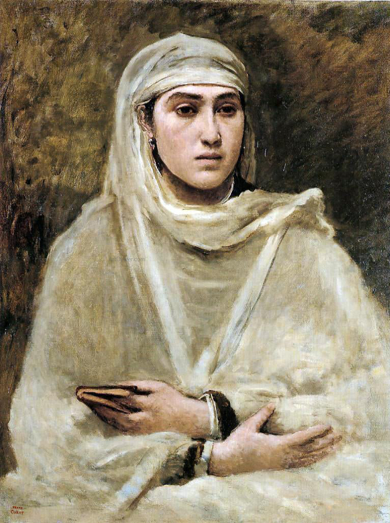 Jean-Baptiste-Camille Corot Algerian Woman - Canvas Print