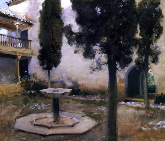 John Singer Sargent Alhambra, Patio de la Reja - Canvas Print