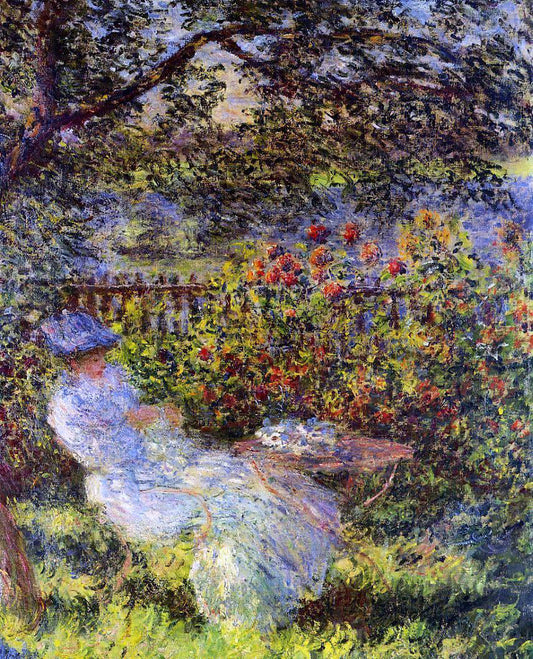 Claude Oscar Monet Alice Hoschede in the Garden - Canvas Print