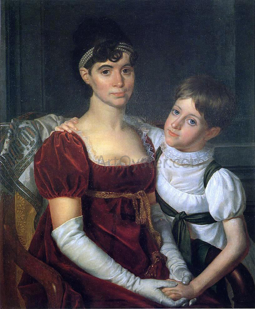 Rembrandt Peale Alida Livingston Armstrong and Daughter - Canvas Print