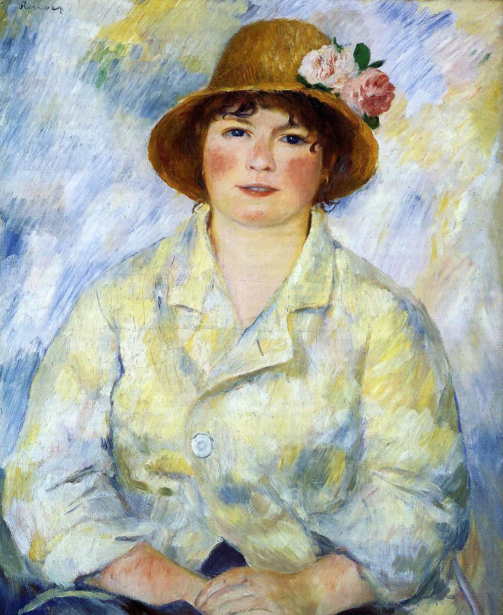 Pierre Auguste Renoir Aline Charigot (future Madame Renoir) - Canvas Print