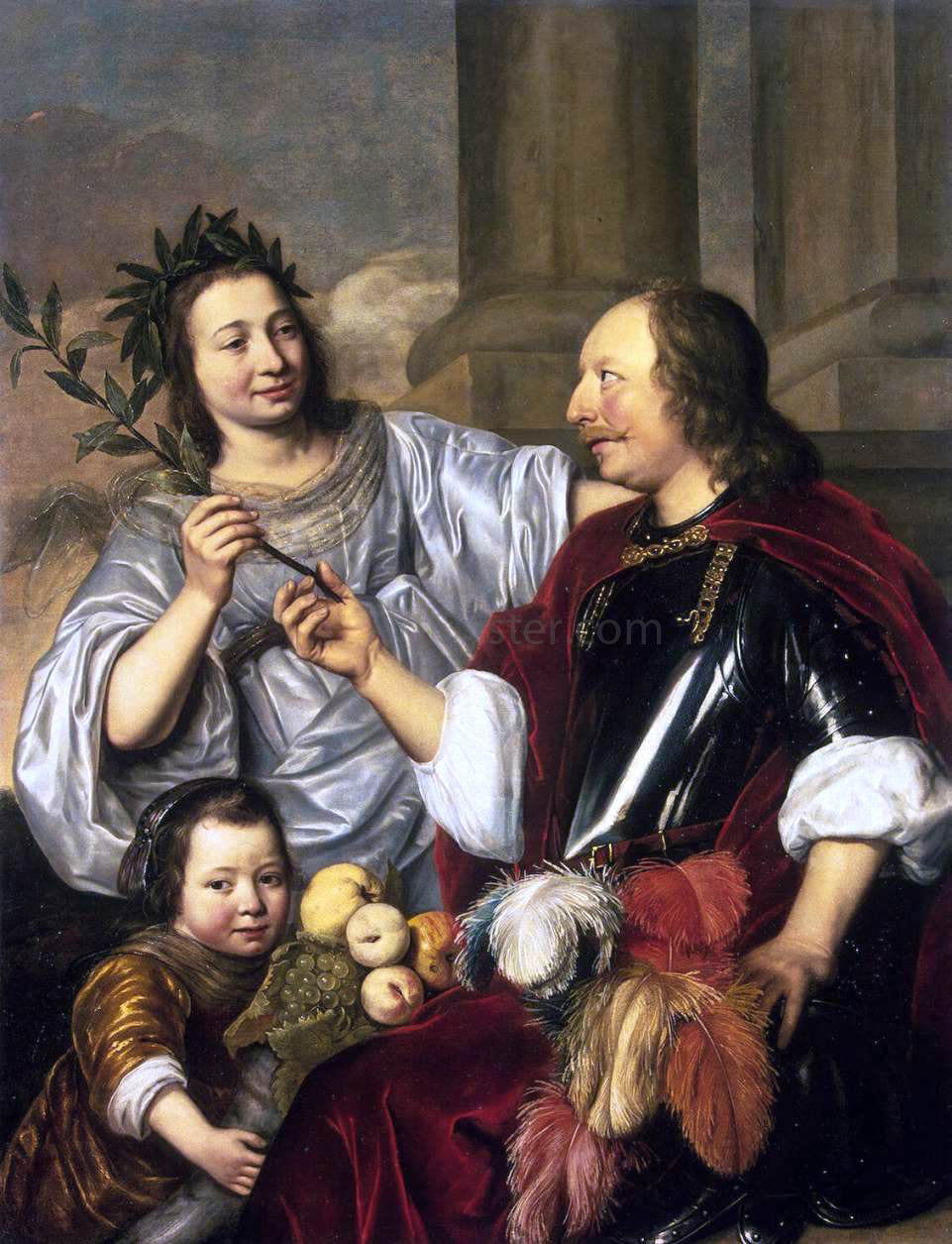Jan De Bray Allegorical Family Portrait - Canvas Print