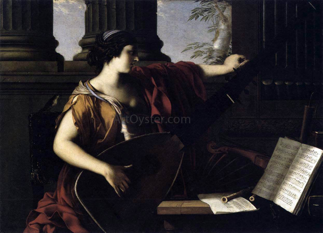 Laurent De La Hire Allegorical Figure of Music - Canvas Print