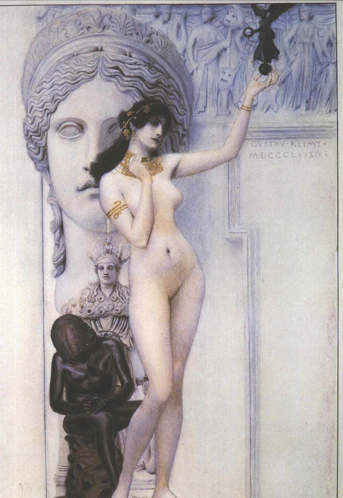 Gustav Klimt Allegory of Sculpture - Canvas Print