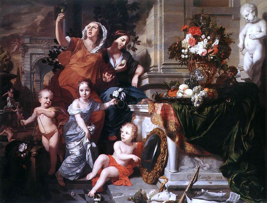 Gerard De Lairesse Allegory of the Five Senses - Canvas Print