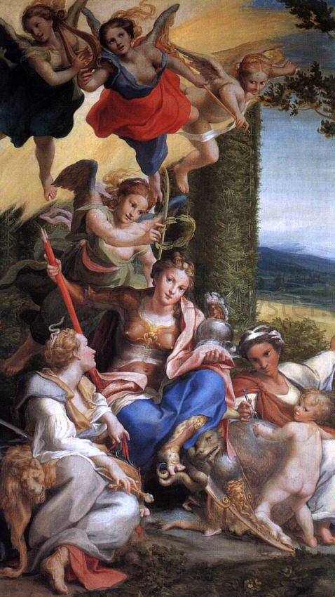 Correggio Allegory of Virtue - Canvas Print
