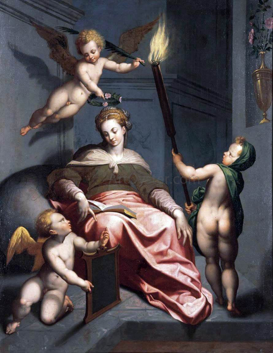 Orazio Samacchini Allegory of Wisdom - Canvas Print