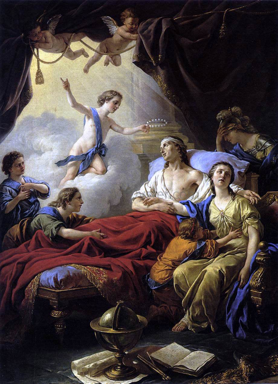 Louis-Jean-Francois Lagrenee Allegory on the Death of the Dauphin - Canvas Print