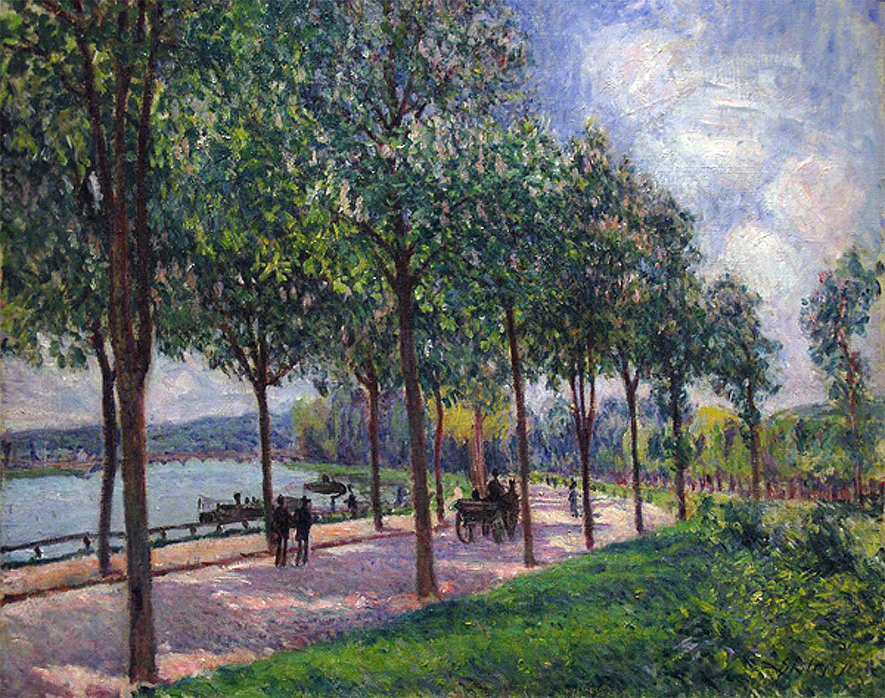 Alfred Sisley Alley of Chestnut Trees - Canvas Print