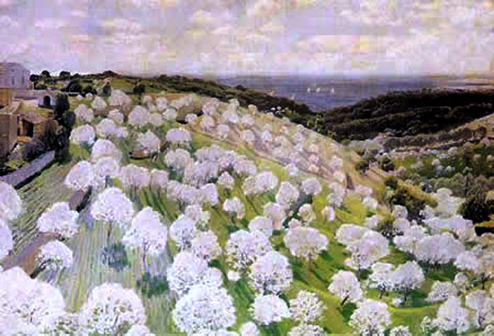 Santiago Rusinol Prats Almendros en Flor - Canvas Print