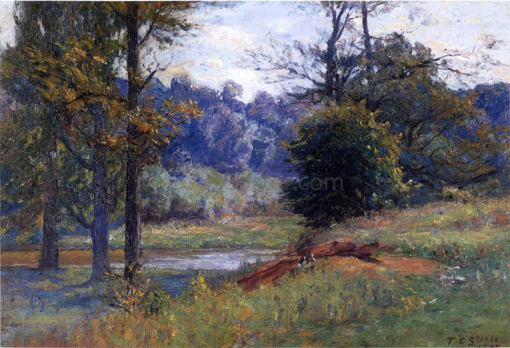 Theodore Clement Steele Along the Creek (also known as Zionsville) - Canvas Print