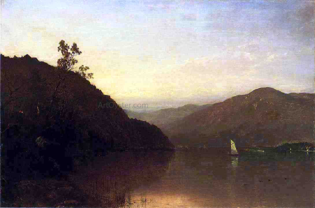 John Frederick Kensett Along the Hudson - Canvas Print
