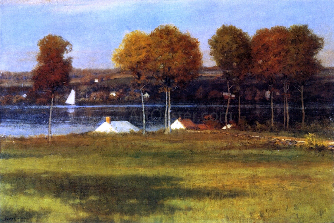 Leonard Ochtman Along the Mianus River - Canvas Print