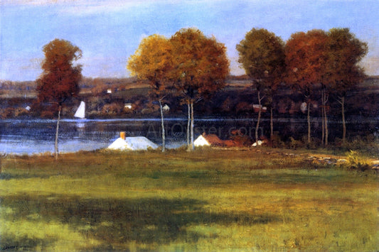 Leonard Ochtman Along the Mianus River - Canvas Print
