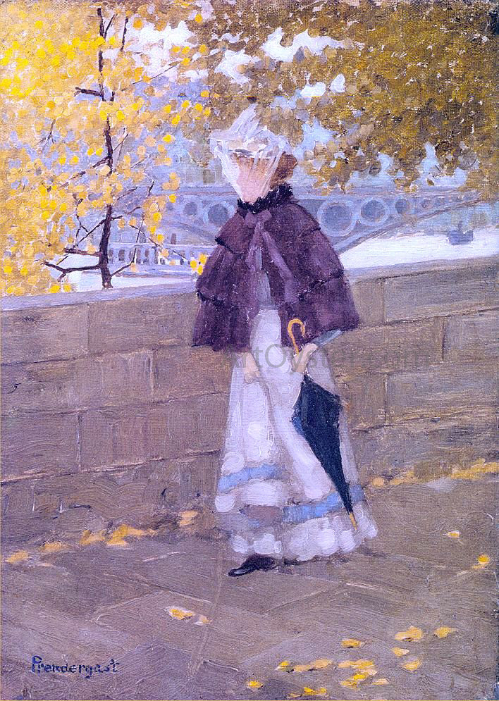 Maurice Prendergast Along the Seine - Canvas Print