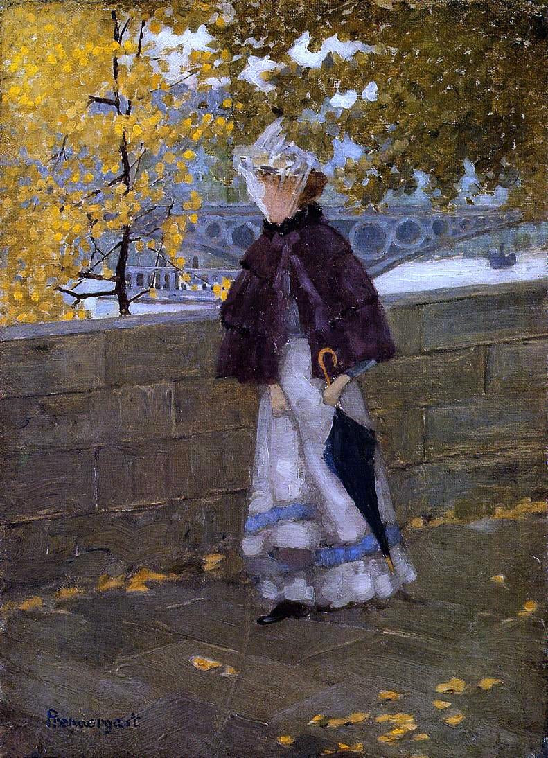 Maurice Prendergast Along the Seine - Canvas Print
