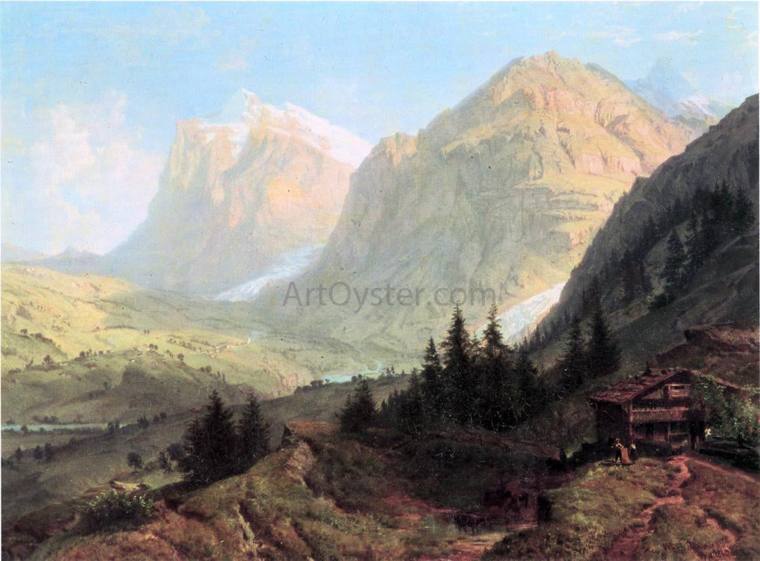 William Trost Richards Alpine Landscape - Canvas Print