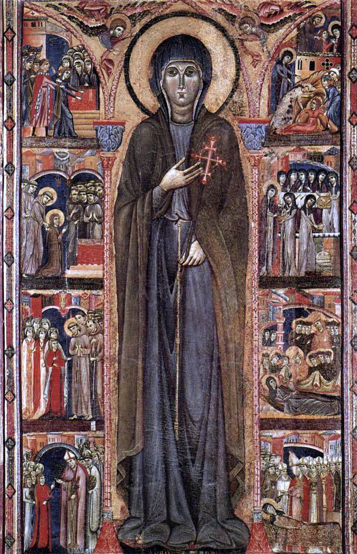 Unknown (4) Masters Altarpiece of St Clare - Canvas Print