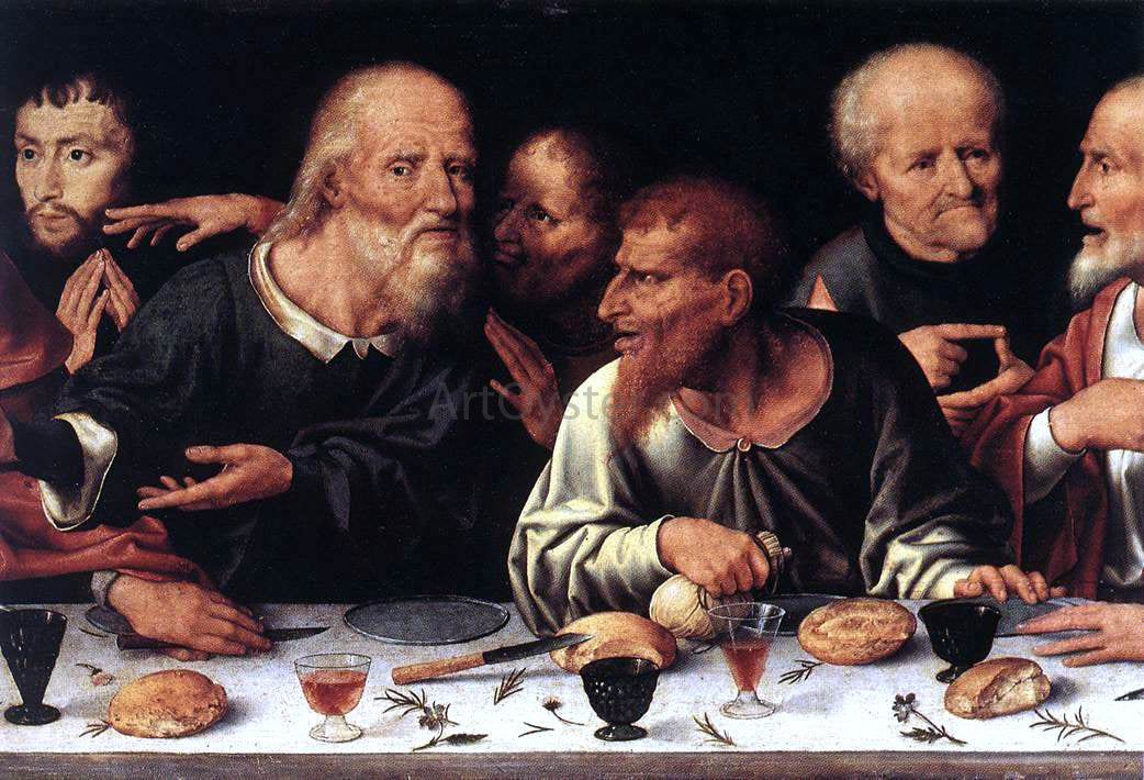 Joos Van Cleve Altarpiece of the Lamentation (detail) - Canvas Print