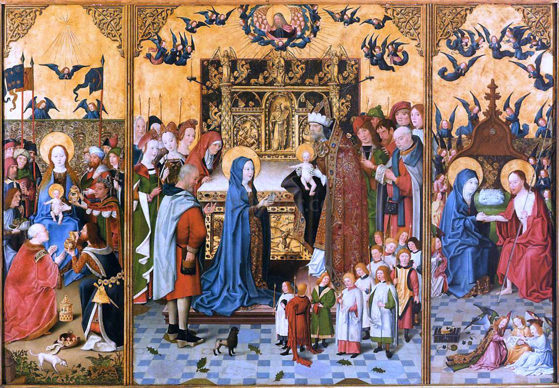 Painters (2) Masters Altarpiece of the Seven Joys of Mary - Canvas Print