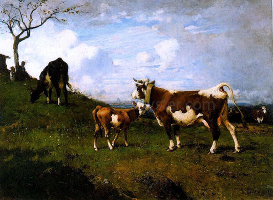 Lorenzo Delleani Altopiano (also known as Pollone) - Canvas Print