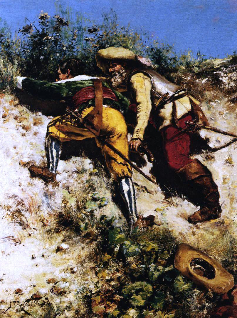 Jean-Francois Raffaelli Ambush - Canvas Print