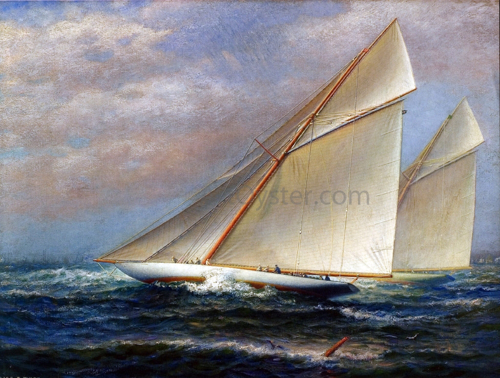 James Gale Tyler America's Cup Racing, RESOLUTE and SHAMROCK IV - Canvas Print