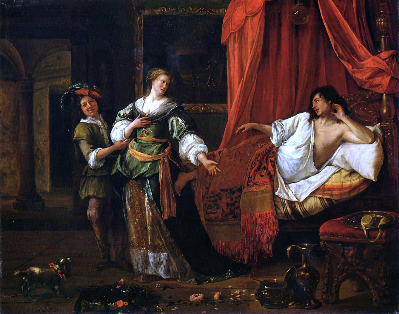 Jan Steen Amnon and Tamar - Canvas Print