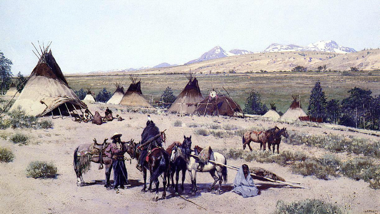 Henry F Farney Among the Foothills - Canvas Print
