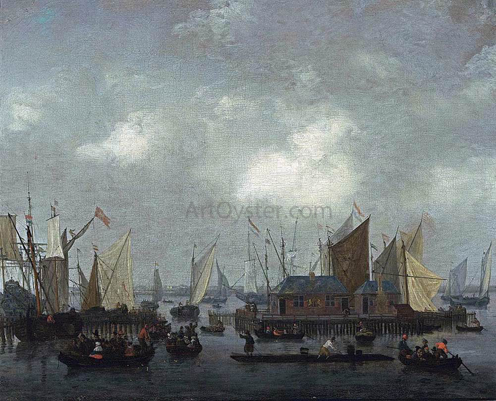 Reiner Nooms Amsterdam: Shipping on the Ij - Canvas Print