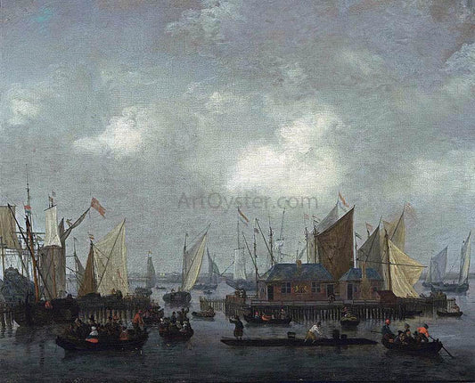 Reiner Nooms Amsterdam: Shipping on the Ij - Canvas Print