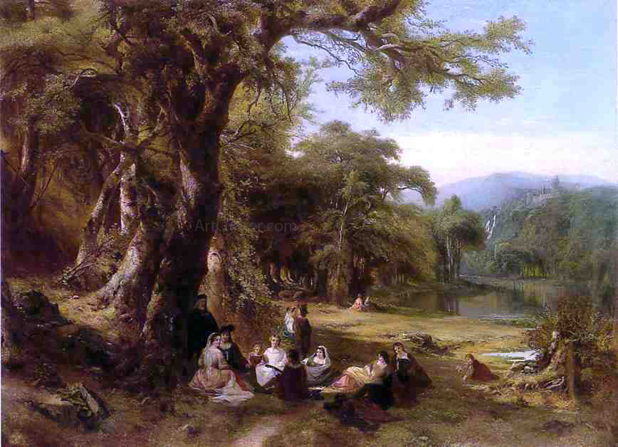 James McDougal Hart An Afternoon Concert - Canvas Print