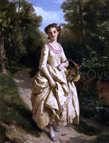 Henri-Guillaume Schlesinger An Afternoon Stroll - Canvas Print