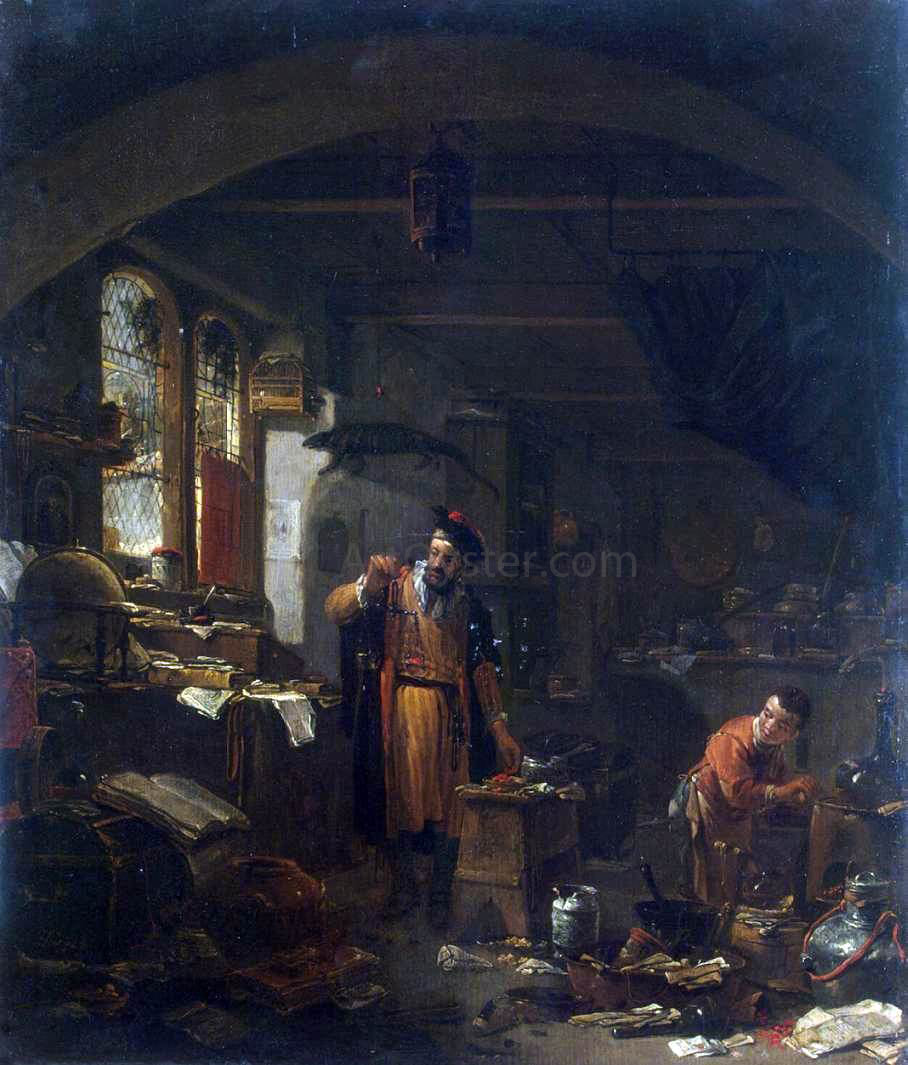 Thomas Wijck An Alchemist - Canvas Print