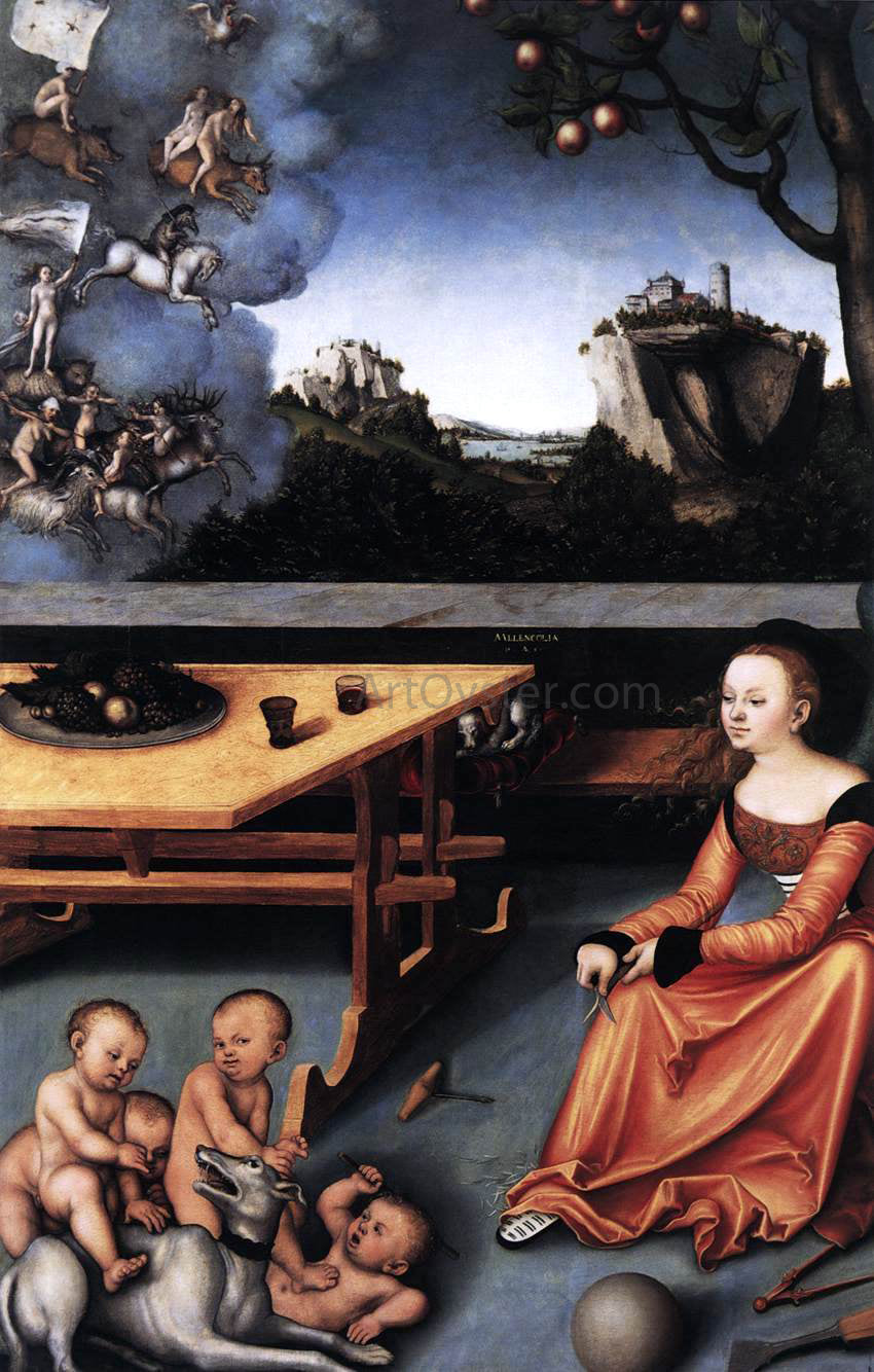 The Elder Lucas Cranach An Allegory of Melancholy - Canvas Print