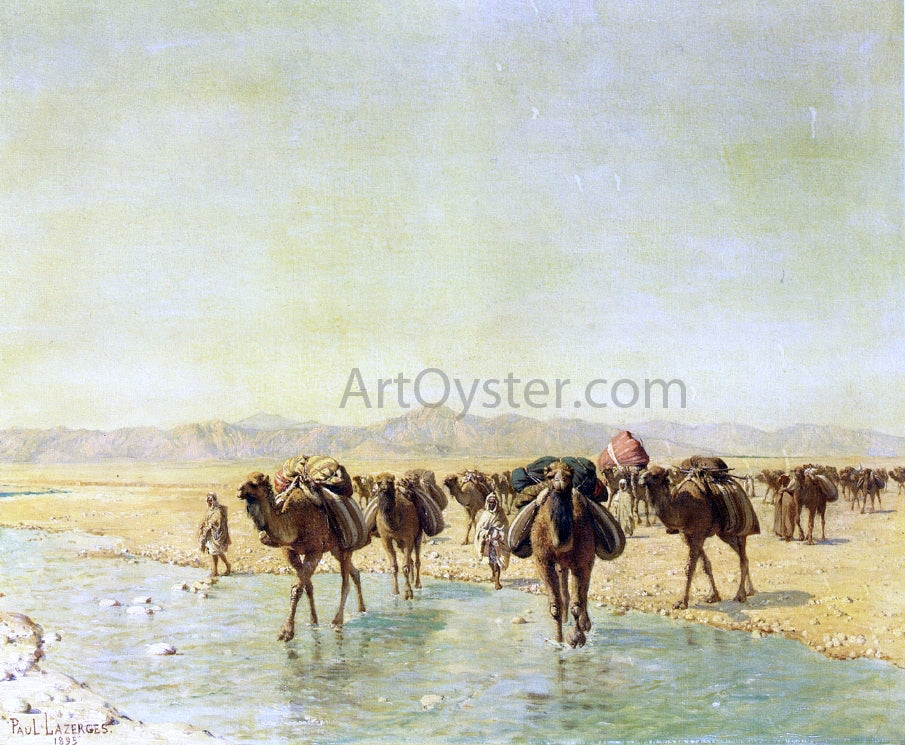 Paul Baptiste Lazerges An Arab Caravan - Canvas Print