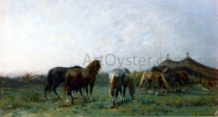 Alberto Pasini An Arab Encampment - Canvas Print