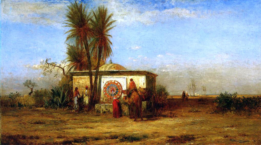 Robert Swain Gifford An Arab Fountain (also known as Near Cairo) - Canvas Print