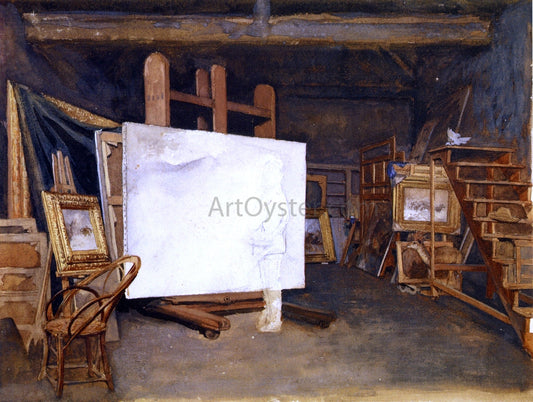 James Wells Champney An Artist in His Studio - Canvas Print